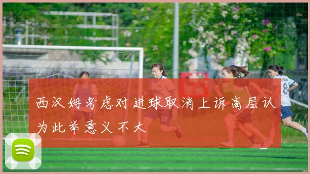 西汉姆考虑对进球取消上诉高层认为此举意义不大